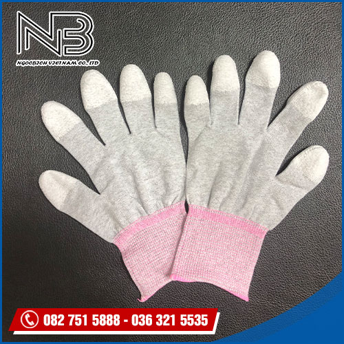 Găng tay cacbon phủ PU đầu ngón ( Size S )